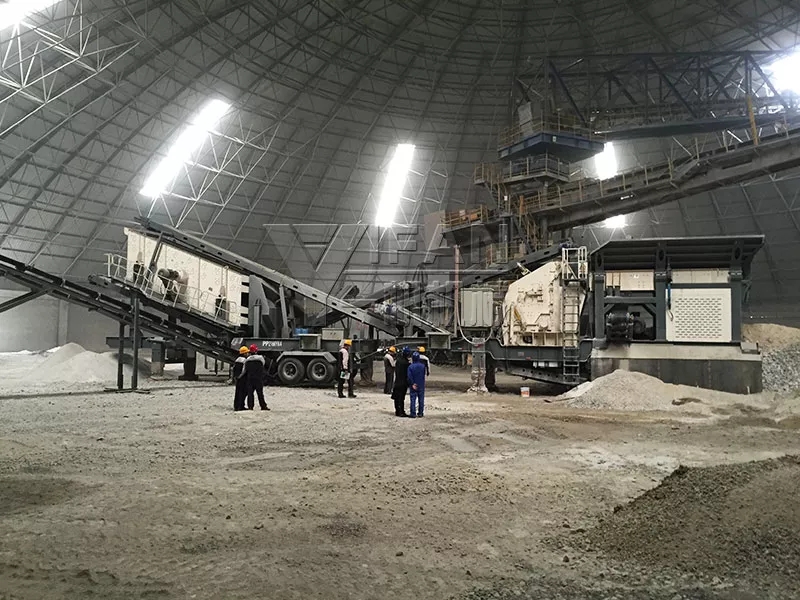 中聯(lián)水泥石灰石骨料加工生產(chǎn)線現(xiàn)場 中聯(lián)水泥石灰石骨料加工生產(chǎn)線現(xiàn)場